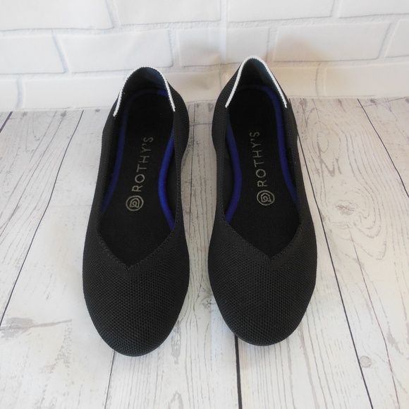 Rothy's Shoes - Black Rothys 8 Retired Rare White Halo